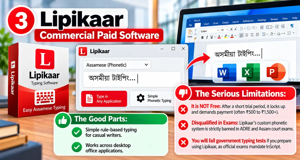 Lipikaar Paid assamese typing Software